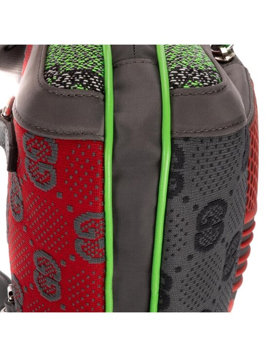 Gucci Two Way Jersey GG Backpack Green Red Gray Nylon main image 11